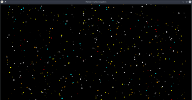 2020-05-21 - Mais um céu estrelado nocturno no Python com o Turtle, 1024 Estrelas