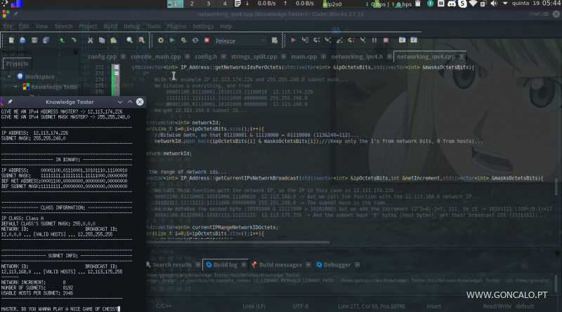 2020-03-19 – Networking – Subnetting IPV4 Calculator in C++