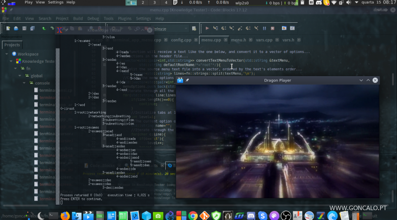 2020-04-15 - Knowledge Tester - Desenvolvendo o sistema de menus no Terminal em C++