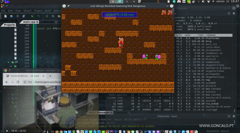2020-10-10 - Colocar uma box de FPS (Frames Per Second) no meu Game Engine em C/C++...