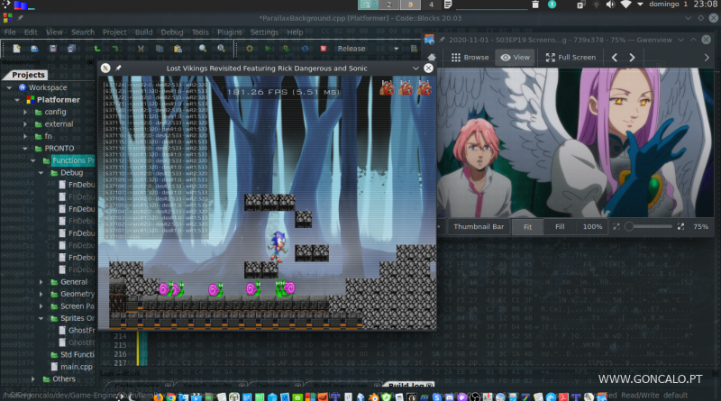 2020-11-01 - Adicionando noção de profundidade (Parallax) ao meu Game Engine em C/C++...