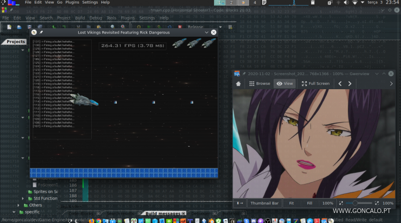 2020-11-03 - Adaptar o Game Engine a um Shooter, e ver Profundidade Espacial, em C/C++