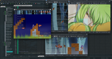 2020-12-16 - Inimigos ainda sem regras, a perseguir por todo o lado, no meu Game Engine em C/C++...