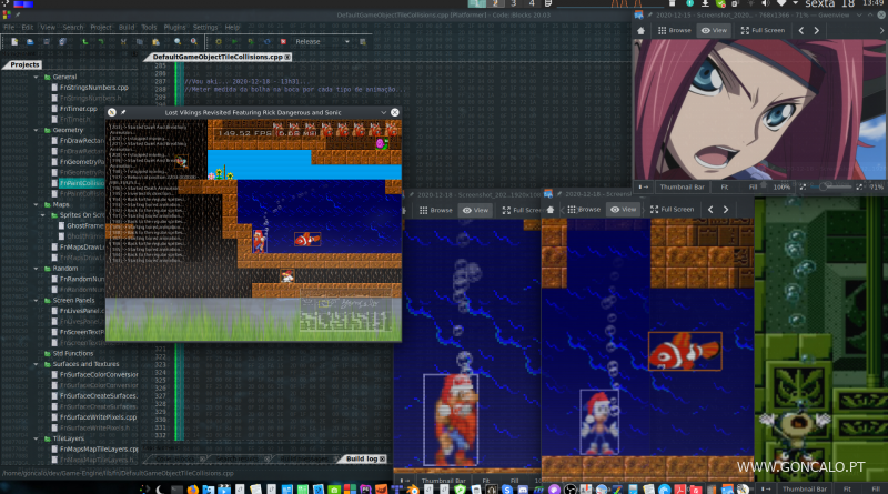 2020-12-18 - A simulação de bolhas de ar dentro de água, no meu Game Engine em C/C++...