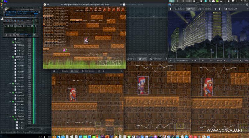 2021-01-06 - Começando a simular impacto de objectos na água no meu Game Engine em C/C++...