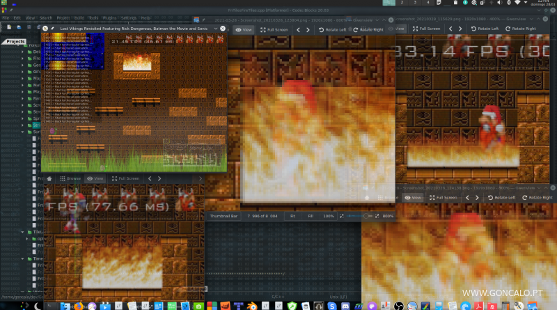 2021-03-28 - Aplicando o meu fogo gerado em tempo real ao meu Game Engine em C/C++...
