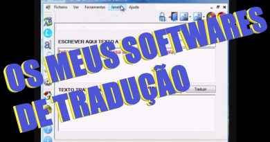 Os meus softwares de tradução...