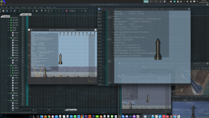 2021-05-09 - Nova grelha de altitude, display de dados, e outras funcionalidades na Simulação de Física da StarShip, em C/C++...