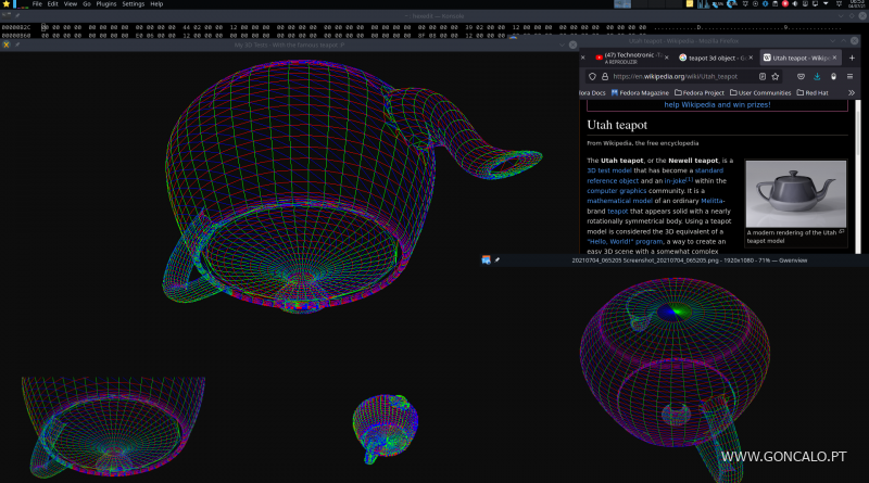2021-07-04 - Experiências com 3D num computador "novo"...