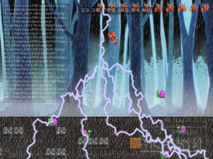 2021-08-02 - Relâmpagos com ramificações, no meu Game Engine, em C/C++...