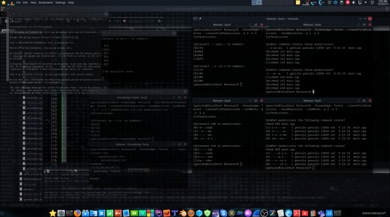2021-09-10 - Knowledge Tester - Melhorias no Software de Testes e Formação, em C/C++...