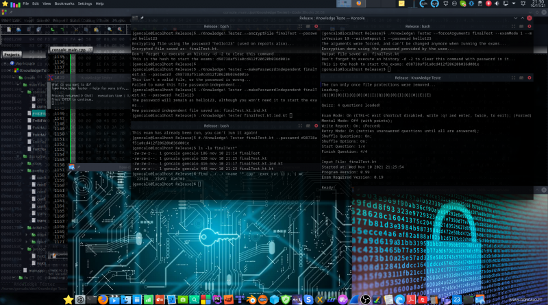 2021-11-10 - Knowledge Tester - Exames com password incluída, argumentos forçados, versões mínimas, protecções físicas, etc...