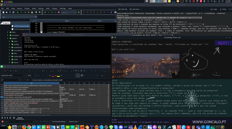 2023-04-19 - Funcionalidades formativas, assignar perguntas, exportação de CSV, etc, no meu Knowledge Tester em C++...