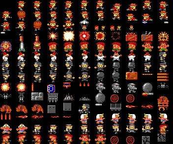 Rick Dangerous PC Version Sprite Sheet