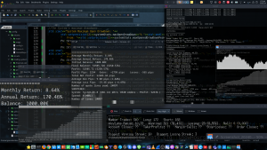 2024-02-15 - Um ecrã do meu portátil enquanto vou desenvolvendo o meu Trading Systems' Back-Tester em C++ com o CodeBlocks no meu Linux...