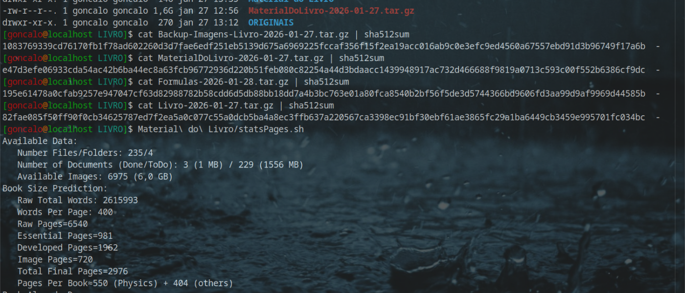 O primeiro post de estado do livro de Física Conceptual/Teórica e Matemática que estou a escrever...