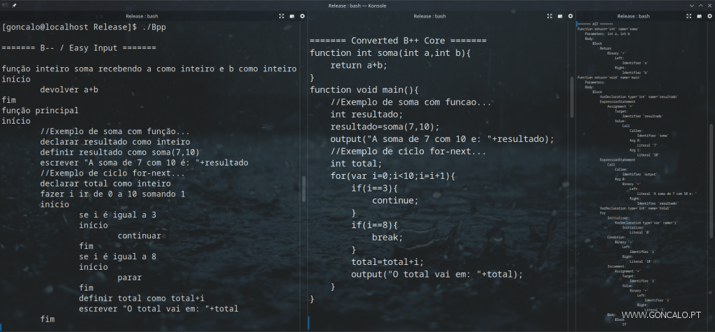 2026-03-30 - A minha linguagem de Programação criada para Ensino/Formação em C++...