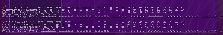 2026-06-08 - Testando as minhas fontes Bitmap a serem usadas nos meus menus GUI, Explorador de Fractais e Game Engine em C++...